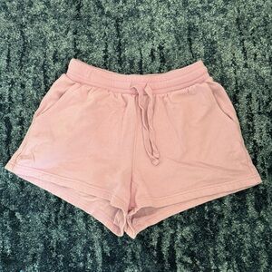Pink pajama shorts sweat pants